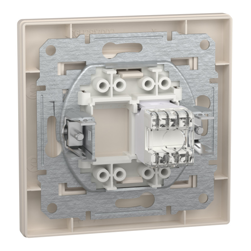 РОЗЕТКА КОМП'ЮТЕРНА RJ45 UTP КАТ.6 КРЕМ ASFORA