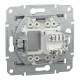 РОЗЕТКА КОМП'ЮТЕРНА RJ45 UTP КАТ.6 ASFORA АЛЮМІНІЙ