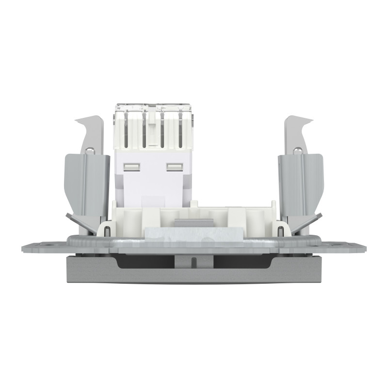 РОЗЕТКА КОМП'ЮТЕРНА RJ45 UTP КАТ.6 ASFORA АЛЮМІНІЙ