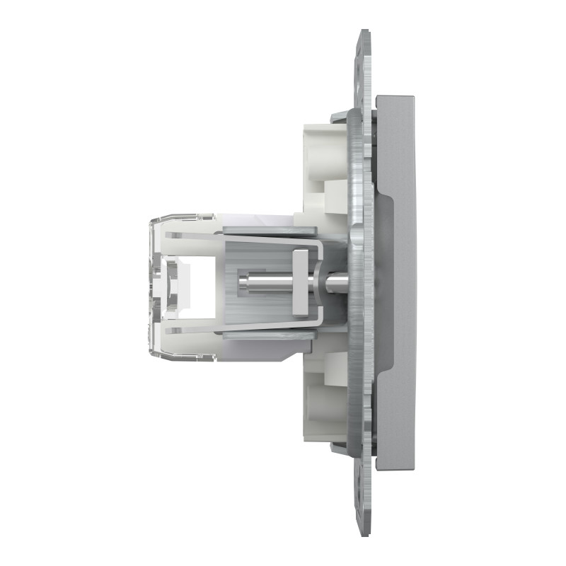 РОЗЕТКА КОМП'ЮТЕРНА RJ45 UTP КАТ.6 ASFORA АЛЮМІНІЙ