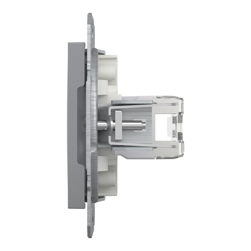 РОЗЕТКА КОМП'ЮТЕРНА RJ45 UTP КАТ.6 ASFORA СТАЛЬ