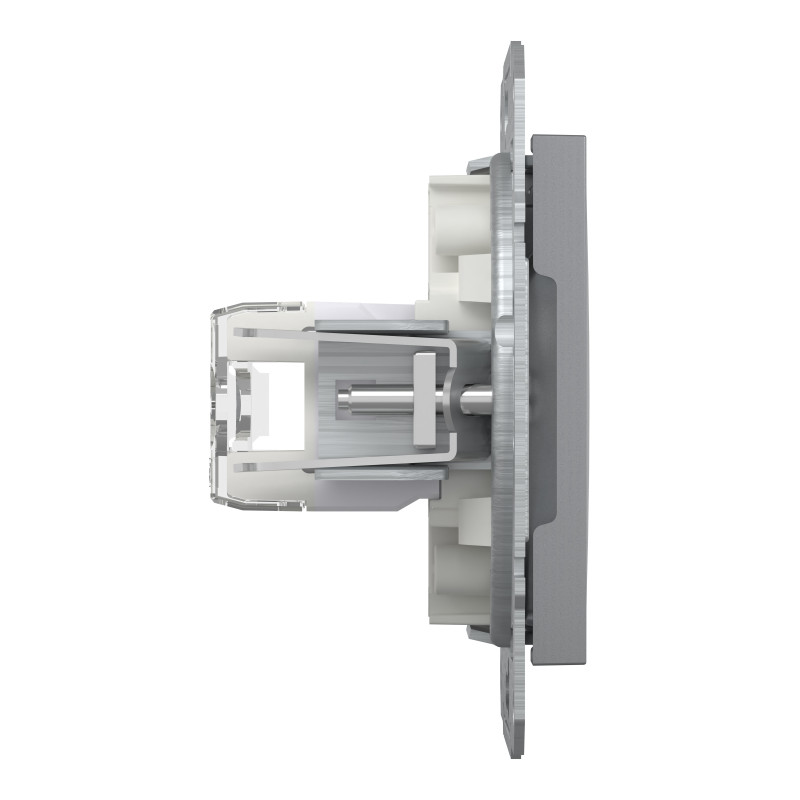 РОЗЕТКА КОМП'ЮТЕРНА RJ45 UTP КАТ.6 ASFORA СТАЛЬ