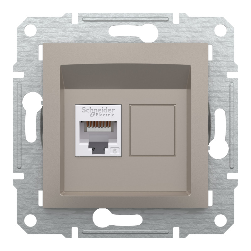 РОЗЕТКА КОМП'ЮТЕРНА RJ45 UTP КАТ.6 ASFORA БРОНЗА
