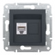 РОЗЕТКА КОМП'ЮТЕРНА RJ45 UTP КАТ.6 ASFORA АНТРАЦИТ