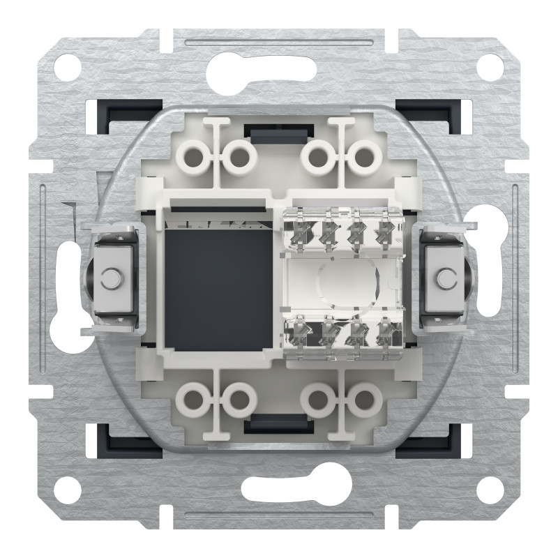 РОЗЕТКА КОМП'ЮТЕРНА RJ45 UTP КАТ.6 ASFORA АНТРАЦИТ