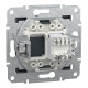 РОЗЕТКА КОМП'ЮТЕРНА RJ45 UTP КАТ.6 ASFORA АНТРАЦИТ