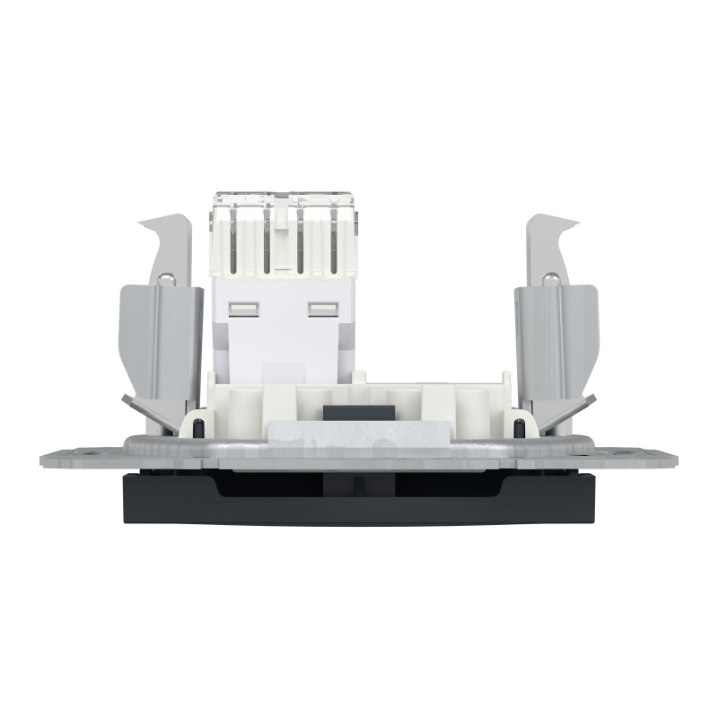 РОЗЕТКА КОМП'ЮТЕРНА RJ45 UTP КАТ.6 ASFORA АНТРАЦИТ