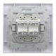 РОЗЕТКА КОМП'ЮТЕРНА RJ45 UTP КАТ.6 ПОДВІЙНА БІЛА ASFORA