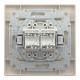 РОЗЕТКА КОМП'ЮТЕРНА RJ45 UTP КАТ.6  ПОДВІЙНА КРЕМ ASFORA