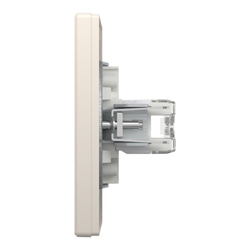 РОЗЕТКА КОМП'ЮТЕРНА RJ45 UTP КАТ.6  ПОДВІЙНА КРЕМ ASFORA