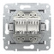 РОЗЕТКА КОМП'ЮТЕРНА RJ45 UTP КАТ.6 ПОДВІЙНА ASFORA СТАЛЬ