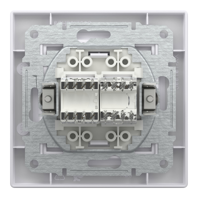 РОЗЕТКА КОМП'ЮТЕРНА RJ45 КАТ. 5Е І ТЕЛЕФОННА РОЗЕТКА RJ12 БІЛА ASFORA