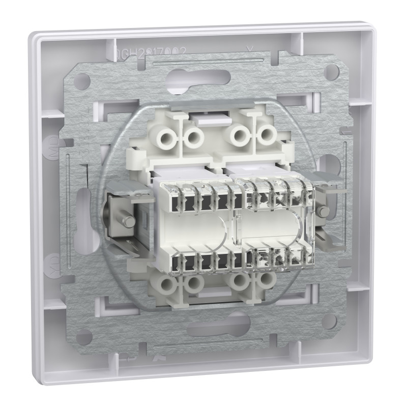 РОЗЕТКА КОМП'ЮТЕРНА RJ45 КАТ. 5Е І ТЕЛЕФОННА РОЗЕТКА RJ12 БІЛА ASFORA