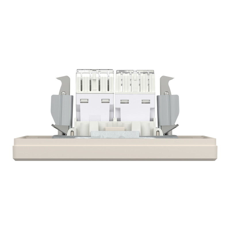 РОЗЕТКА КОМП'ЮТЕРНА RJ45 КАТ. 5Е І ТЕЛЕФОННА РОЗЕТКА RJ12 КРЕМ ASFORA