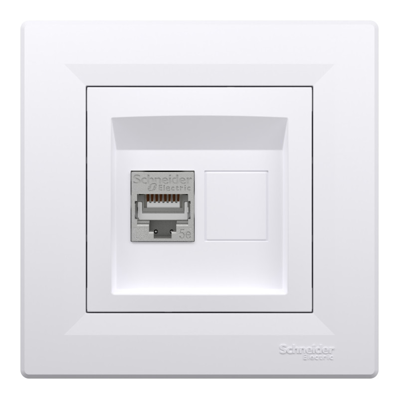 РОЗЕТКА КОМП'ЮТЕРНА RJ45 STP КАТ. 5Е БІЛА ASFORA