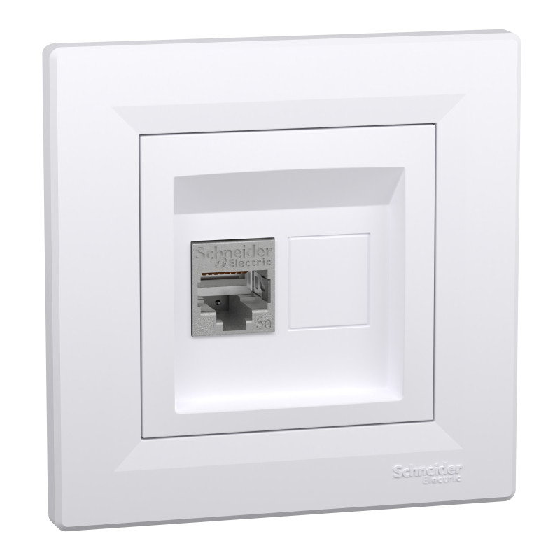 РОЗЕТКА КОМП'ЮТЕРНА RJ45 STP КАТ. 5Е БІЛА ASFORA