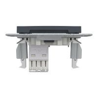 РОЗЕТКА КОМП'ЮТЕРНА RJ45 STP КАТ. 5Е ASFORA АНТРАЦИТ