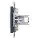 РОЗЕТКА КОМП'ЮТЕРНА RJ45 STP КАТ. 5Е ASFORA АНТРАЦИТ
