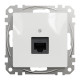 Комп'ютерна розетка, RJ45 CAT6 UTP, Біла, Sedna Design