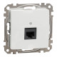 Комп'ютерна розетка, RJ45 CAT6 UTP, Біла, Sedna Design