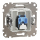 Комп'ютерна розетка, RJ45 CAT6 UTP, Біла, Sedna Design