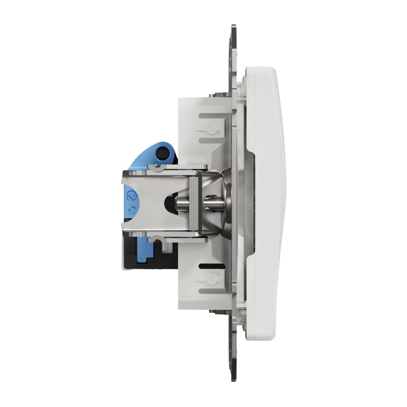 Комп'ютерна розетка, RJ45 CAT6 UTP, Біла, Sedna Design
