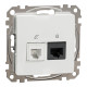 Розетка телекомунікаційна RJ45+RJ11 6UTP, білий, Sedna Design & Elements