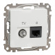 Розетка RJ45 категорія 6 UTP -TV Білий Sedna Design