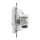 Розетка RJ45 категорія 6 UTP -TV Білий Sedna Design