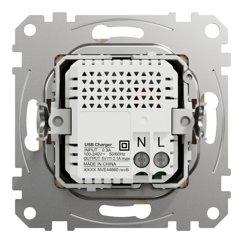 USB розетка тип A+A 2,1A Бежевий Sedna Design