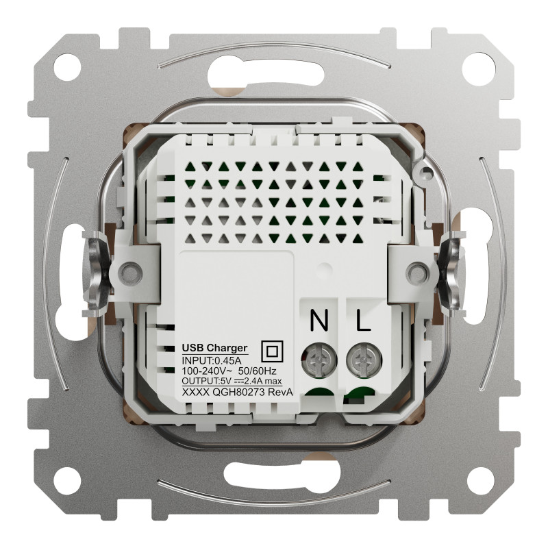 USB розетка тип A+C 2,4A Бежевий Sedna Design