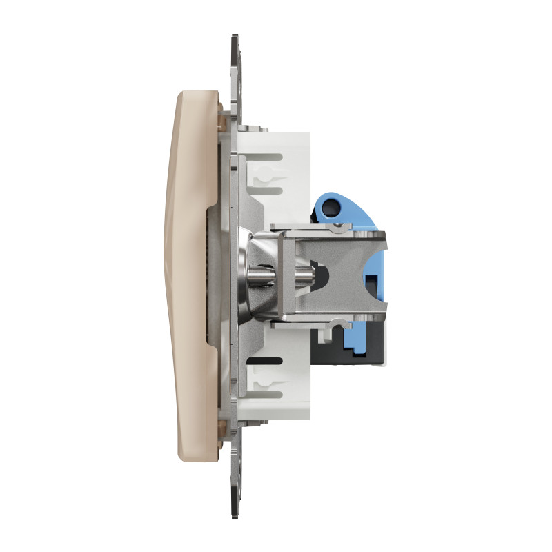 Комп'ютерна розетка, RJ45 CAT6 UTP, Бежева, Sedna Design