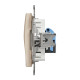 Комп'ютерна розетка, RJ45 CAT6 UTP, Бежева, Sedna Design