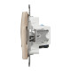 Розетка телекомунікаційна RJ45+RJ11 6UTP, бежевий, Sedna Design & Elements