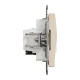 Розетка телекомунікаційна RJ45+RJ11 6UTP, бежевий, Sedna Design & Elements