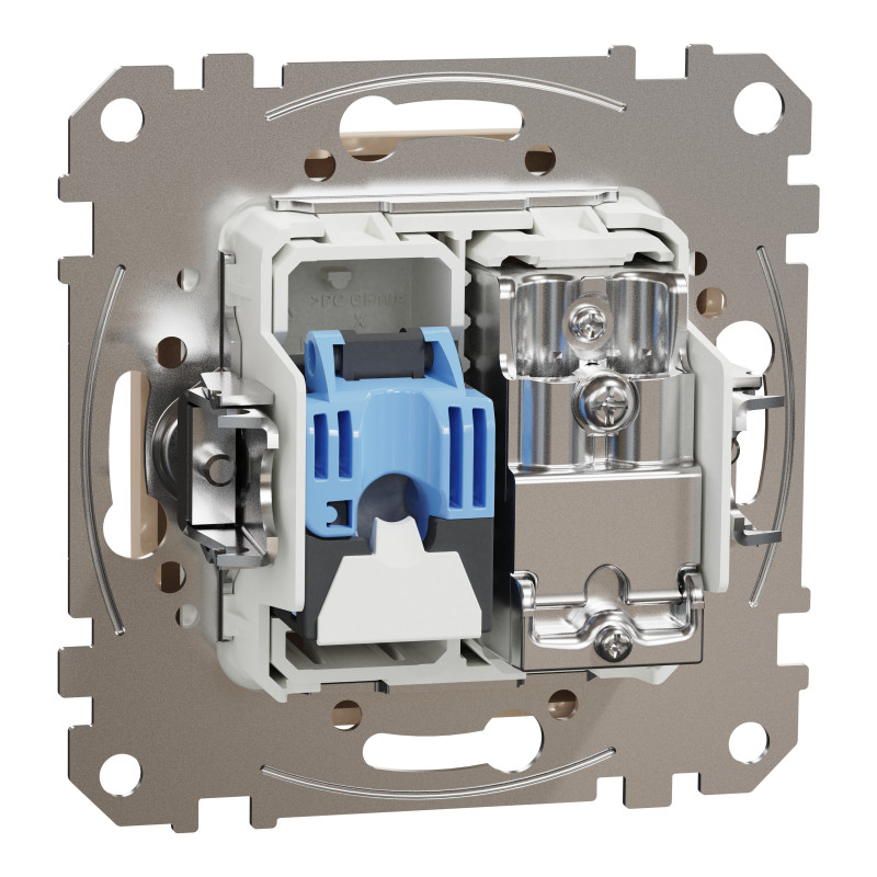 Розетка RJ45 категорія 6 UTP -TV Бежевий Sedna Design