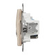 Розетка RJ45 категорія 6 UTP -TV Бежевий Sedna Design