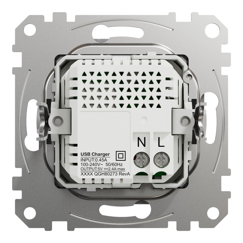 USB розетка ип A+C 2,4A Алюміній Sedna Design