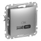 USB розетка A+C, 3 A, 45 Вт, Алюміній Sedna Design