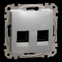 Центральна плата для подвійного роз'єму RJ45, cat5e, 6 UTP, алюміній, Sedna Design