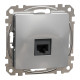 Комп'ютерна розетка, RJ45 CAT6 UTP, Алюміній, Sedna Design
