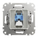 Комп'ютерна розетка, RJ45 CAT6 UTP, Алюміній, Sedna Design