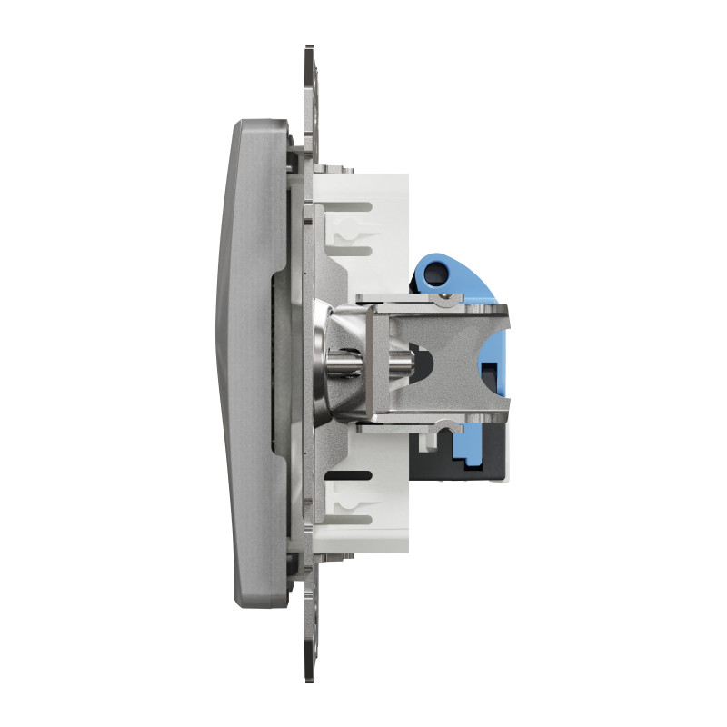Комп'ютерна розетка, RJ45 CAT6 UTP, Алюміній, Sedna Design