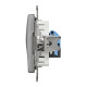 Комп'ютерна розетка, RJ45 CAT6 UTP, Алюміній, Sedna Design