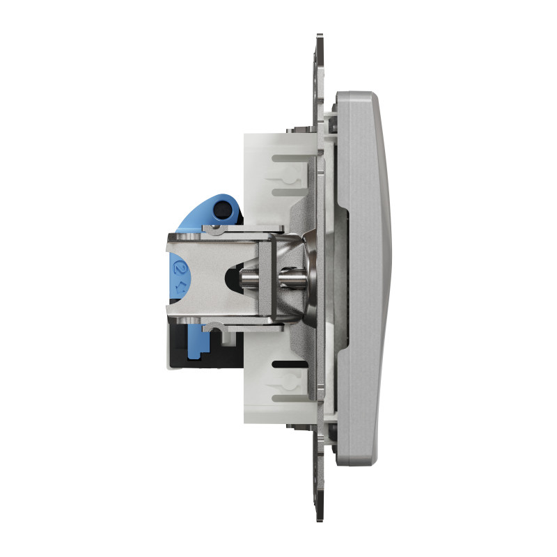 Комп'ютерна розетка, RJ45 CAT6 UTP, Алюміній, Sedna Design