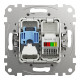 Розетка телекомунікаційна RJ45+RJ11 6UTP, алюміній, Sedna Design & Elements