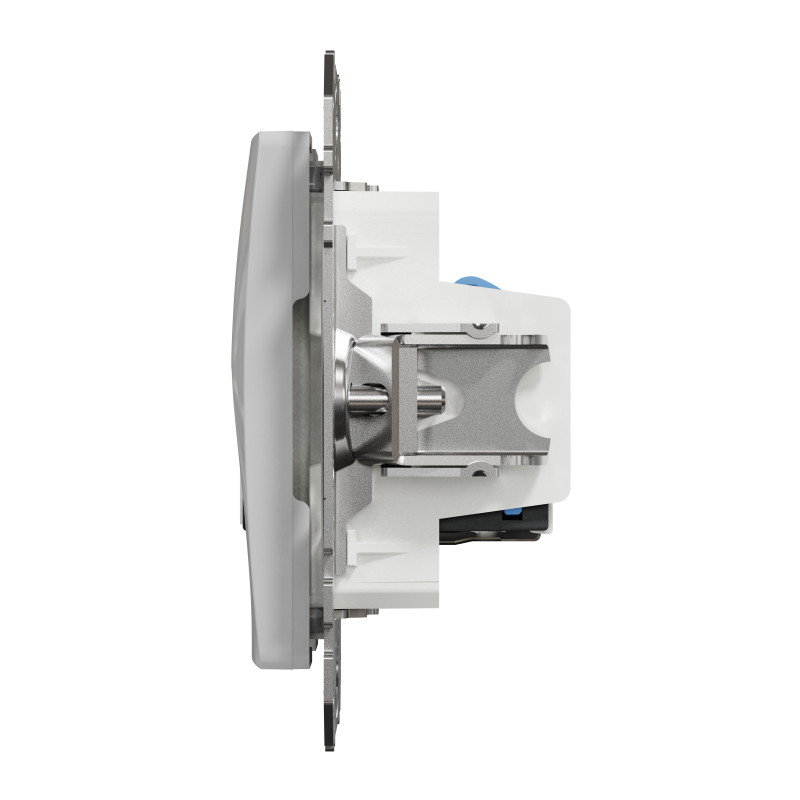 Розетка телекомунікаційна RJ45+RJ11 6UTP, алюміній, Sedna Design & Elements