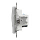 Розетка телекомунікаційна RJ45+RJ11 6UTP, алюміній, Sedna Design & Elements