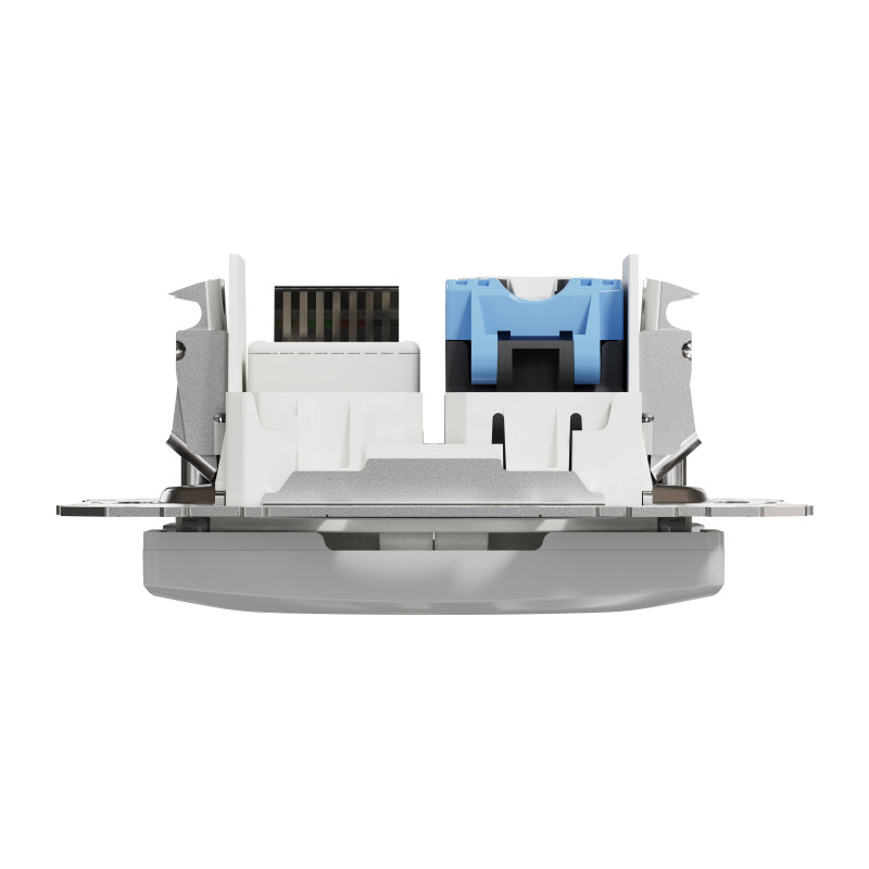 Розетка телекомунікаційна RJ45+RJ11 6UTP, алюміній, Sedna Design & Elements