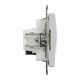 Розетка телекомунікаційна RJ45+RJ11 6UTP, алюміній, Sedna Design & Elements